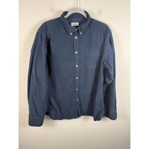 Universal Works Men's Corduroy Button Down Navy Blue XL